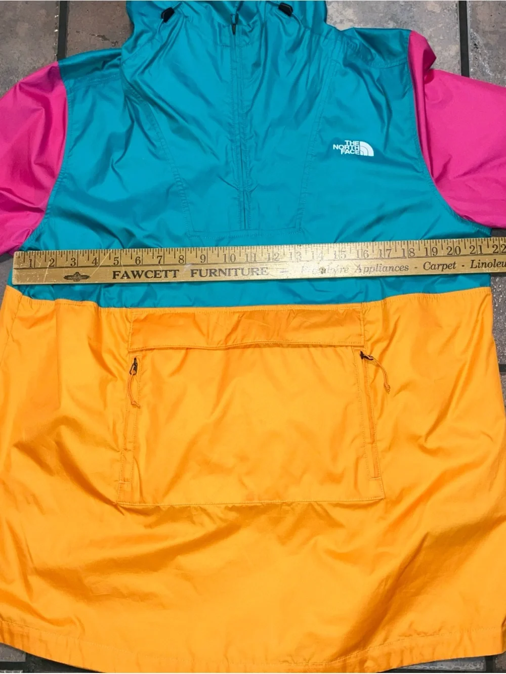 the north face fanorak windwall orange pink green Size L - Picture 6 of 7
